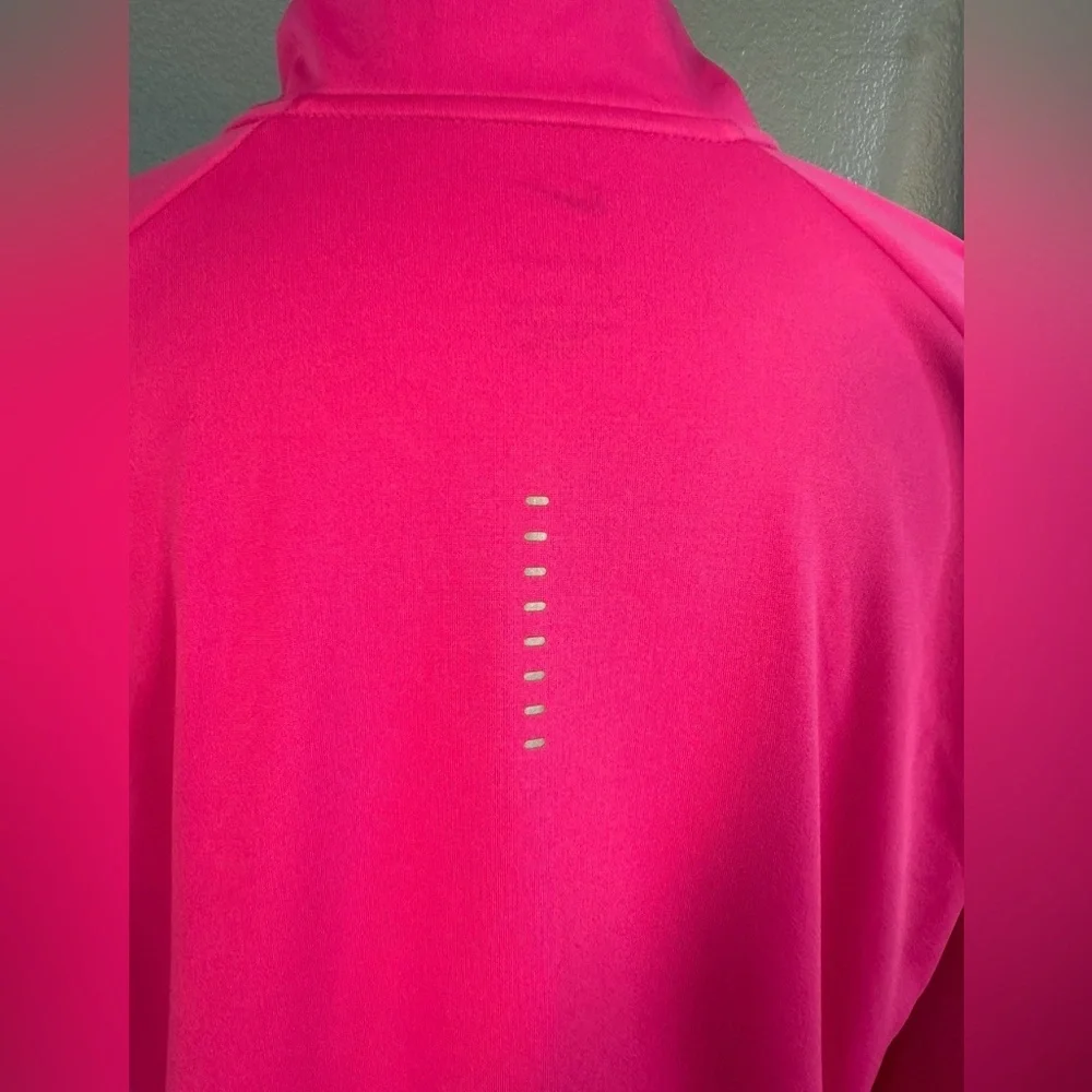 Nike Pro Dri-FIT Women's M Pink Half-Zip Pullover Athletic Running Baselayer Top